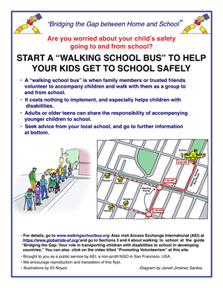 Start a 'walking school bus' to help your kids get to school safely